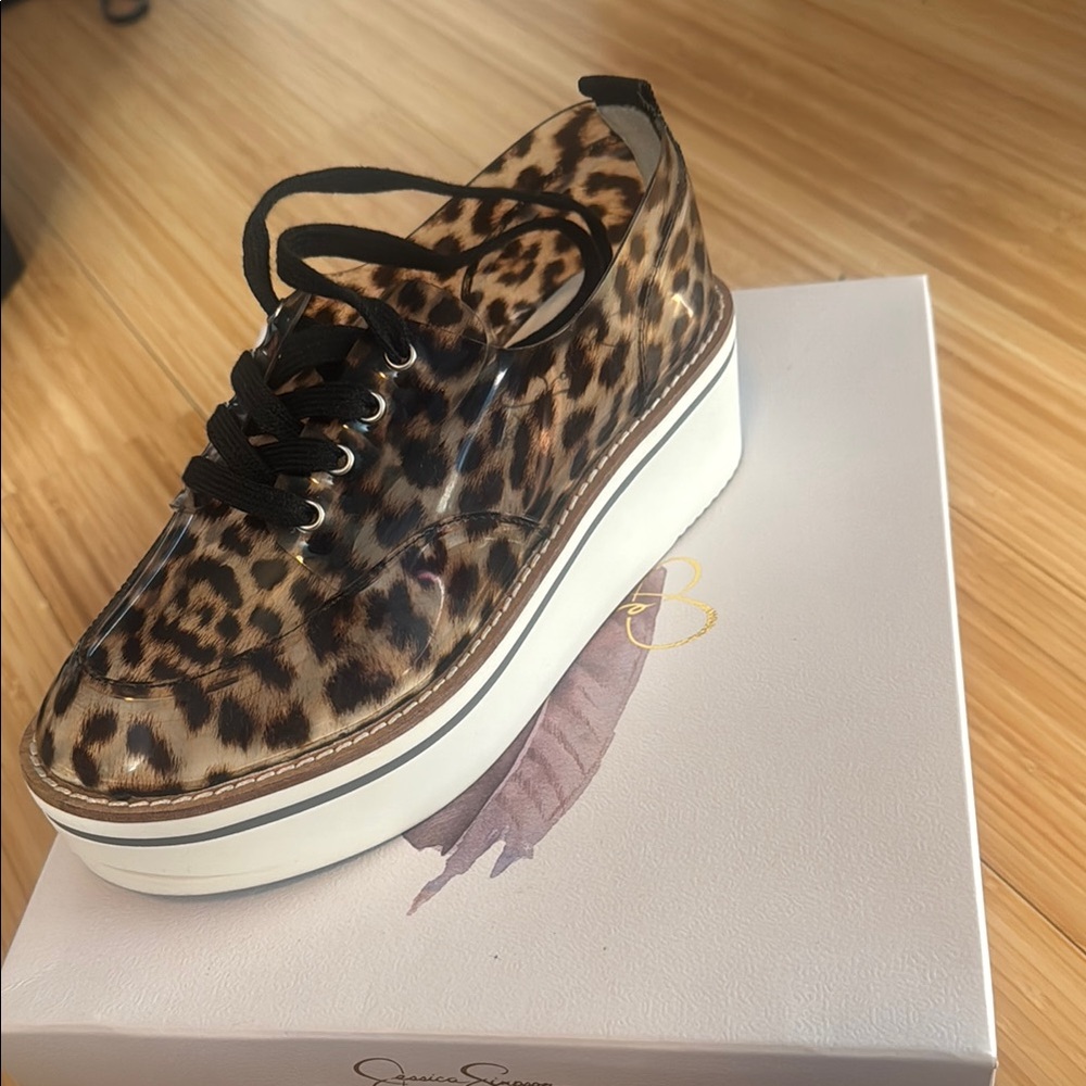 Leopard Print Platform Sneakers